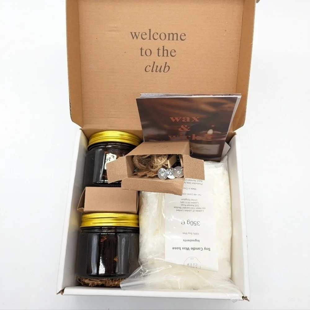 Calm Club Wax & Wick fall edition candle making kit NIB